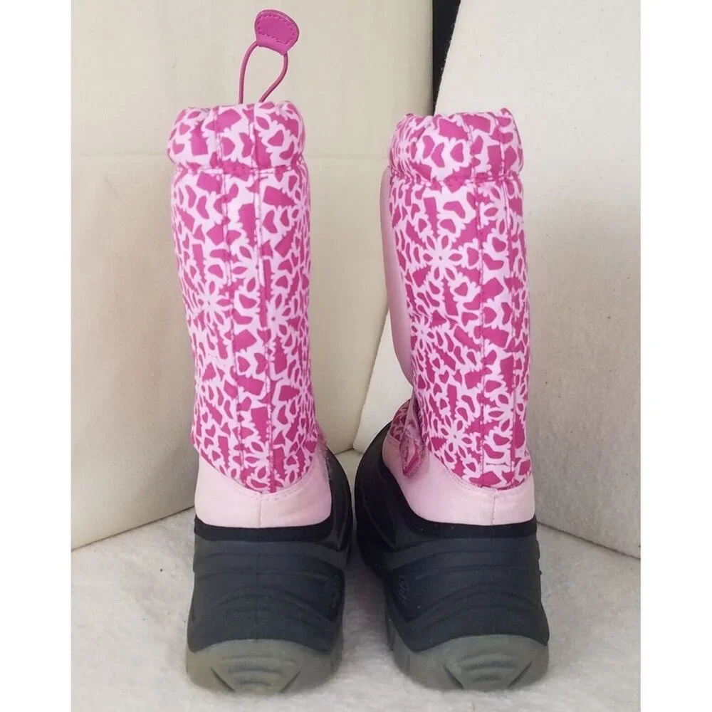 Kamik‎ Winter Snow Boots woman 6 insulated slip-on pink removable liner preowned